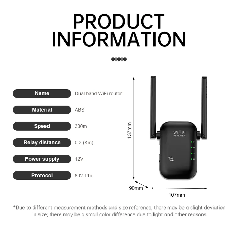 Tommjerry WIFI Repeater 300Mbps Wireless WiFi Signal Range