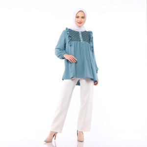 DZELLIA - Tamara blouse atasan muslim lengan panjang in Wardah