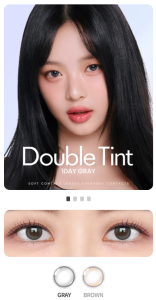 [Olens] Double Tint 1Day 20p + Free Case + Free 1Day Sample + K-idol Photo Card 1sheet Randomly (Prescription glasses available)