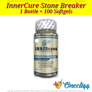 InnerCure l Original Gallbladder and Liver Support | Inner Cure for Gallstones | FDA Approved | 1 Bottle - 100 Soft gels