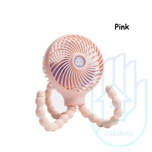 [SG] Stroller Fan Octopus USB Rechargeable | Flexible Tripod Clip Fan for Baby Pram Crib Desk Car Seat