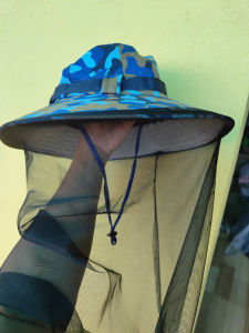 Mũ lưới màu Hải quân 1 lớp 2 lớp tiện lợi dùng để cắt cỏ bắt ong