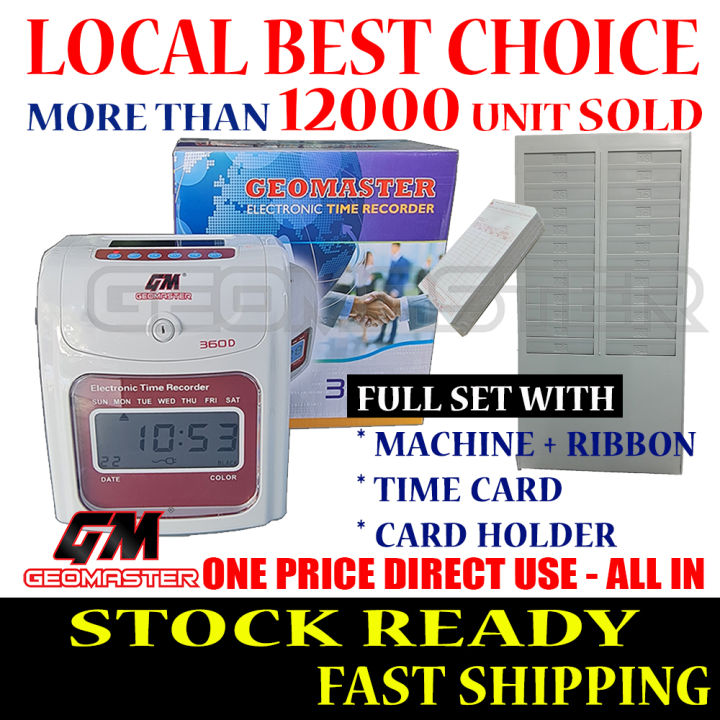 Geomaster Punch Card Machine Time Card Machine Digital Fullset With