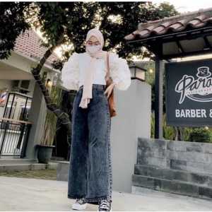 KULOT JEANS SNOW CELANA PANJANG WANITA PREMIUM