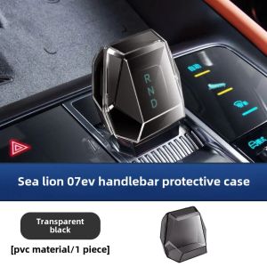 ฝาครอบหัวเกียร์รถยนต์ BYD Sealion 7 Sea Lion 07 EV ปี 2024 2025 วัสดุ ABS โปร่งใส หัวเกียร์ อุปกรณ์เสริม