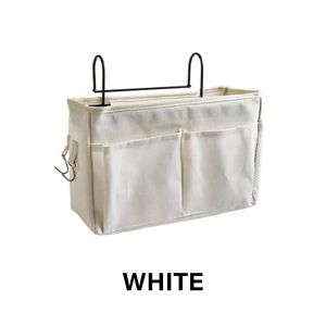Multifunctional Bedside Sofa Hanging Storage Bag Fabric Hanging Basket Bedside Shelves for Dormitory and Apartment Storage