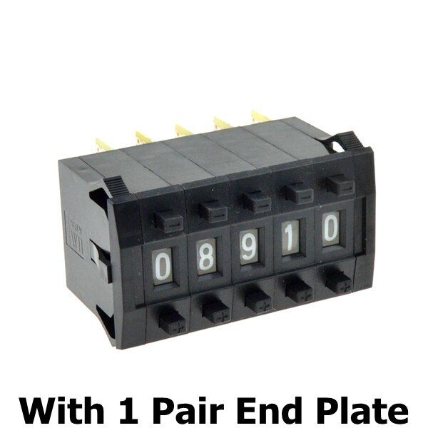 แผ่นสีเบจสีดำปิดท้ายด้วย Swith Pushwheel Output Binary Code BCD หรือ ...