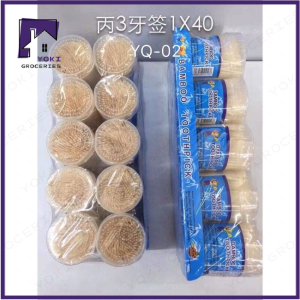 10box/pack BAMBOO TOOTHPICK WITH CASE Household disposable flossing double head portable toothpick