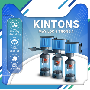 Máy bơm 5 trong 1 Kintons tạo luồng cung cấp Oxy bơm lọc hút cặn chuyên dùng cho hồ cá cảnh.