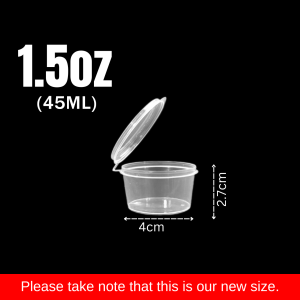50PCS Microwaveable Food Container Round Plastic Disposable Transparent Container