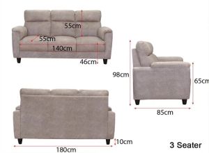 NUCCA 3540 Nitty 123 Sofa Set [Can choose Casa Leather or Water Reisitance Fabric] [Free delivery in West Malaysia Only]