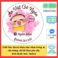 Tem nhãn, sticker, logo... chất liệu: decal nhựa chống nước KT 4cm, thiết kế, cắt, bế theo yêu cầu, nhanh - rẻ - đẹp – Xuong in An Binh. 