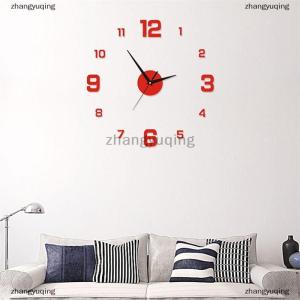 [COD] zhangyuqing DIY Wall Clock For Home Office Frameless Modern 3D Wall Clock Mirror Stickers Hotel Room Design School Decoration