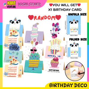 (READY STOCK) Kad Ucapan Hari Jadi Comel Kreatif Kanak-kanak Birthday Greeting Card Cute Present Kids Gift Set 儿童生日卡片祝福