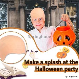 [COD] Springhooe ชุดหมวกหัวโล้นทำจากยางสำหรับผู้ใหญ่หมวกแฟนซีหมวกคอสเพลย์หมวกวิกผมปลอมอุปกรณ์เสริมสำหรับการเล่นบนเวทีภาพยนตร์กิจกรรมคลับปาร์ตี้ฮาโลวีน1 2 4ชิ้น