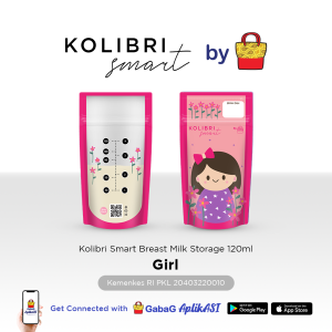 Kantong ASI Presterilized BPA Free 120ml – Isi 30 pcs Double Zipper Anti Bocor - Gabag Kolibri Freezer Safe Smart Breastmilk storage New BOY GIRL