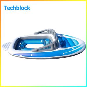 PVC 6-Person Inflatable Floating Bed Pirate Boat Inflatable Kayak Rafting for Camping Lakes & Rivers