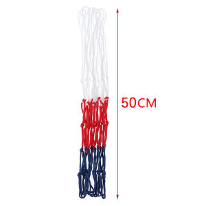 Nylon Basketball Nets Heavy Duty Basketball Rim Mesh White Red Blue Tri-Color Rainproof Sunscreen For All-Weather