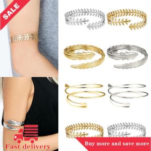 [COD] Fashion Arm Bracelet for Women Girls Mental Open Upper Arm Bangle Bracelet Simple Adjustable Armlet Armband