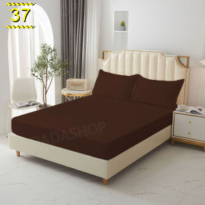ผ้าปูที่นอน 37สีน้ำตาลเข้ม D1/1 ยางรัดรอบเตียง 360 องศา (ยังไม่รวมปลอกหมอน) ขนาด 3.5ฟุต/5ฟุต/6ฟุต สูง10นิ้ว สวมใส่สบายไม่หลุดง่าย