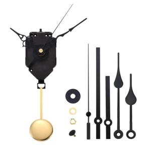 Non-Ticking Quartz Pendulum Clock Movement DIY Wall Mechanism Long Shaft Movement Repair Parts Clock Accessories