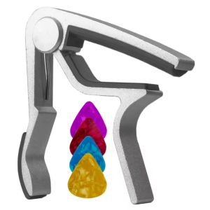 Quick Change Clamp Key Acoustic Classic Guitar Capo For Electric Acoustic Guitar Gitar Guitarra Accessories With 4 Picks