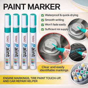 Quick Dry Paint Marker Pen Waterproof Non Fade Acrylic Permanent Oil Based Marker Colourful Drawing Marker Pen