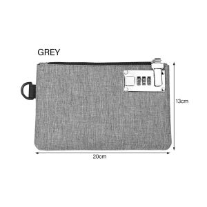 Lockable Money Bag Coin Purse for Cash Passports Credit Cards Storage Cash Bag Proof Storage Bag Smoking Odor Stash Case