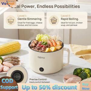 220V Electric Mini Cooker 1.8L Multi-Function Small Fryer Pot for Noodles Eggs and Steaks Easy to Clean Kitchen Gadget