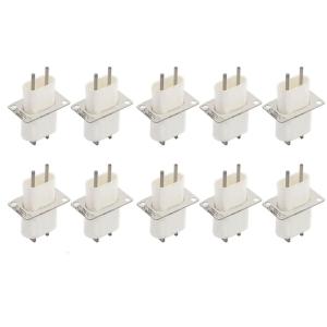 10 PCS 4 Filament Pin Sockets Microwave Oven Magnetron Plug Socket Connectors Essential Replacement for Microwave Oven