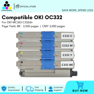 ETQ Compatible Oki C332 OC332 Toner Cartridge for OKI MC363 C332dn Color Printer