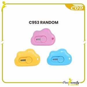 ONE-C953 Cutter Mini Lucu Bentuk Awan / Pisau Kartun Alat Bantu Potong Kertas Alat Tulis Kantor