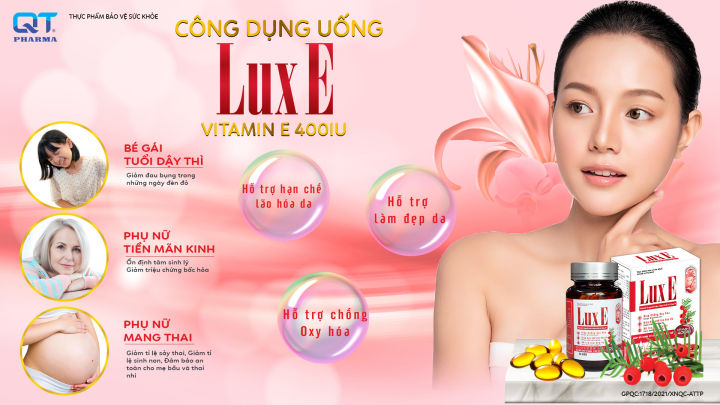 Viên uống đẹp da LUX E l Vitamin E 400IU l Lọ 30 Viên | Lazada.vn