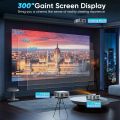 GOOJODOQ New touch screen Projector 4K 2023 WiFi projector  4k projector portable projector โปรเจคเตอร์  Android iOS wiFi HDMI projector portable double speaker Bluetooth เชื่อมต่อมือถือ คอมพิวเตอร์ iPad PS4 PS5. 