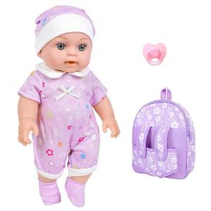 12Inch Baby Reborns Doll With Backpack And Accessories Pacifiers For Children Education and Comforting Parenting Toy