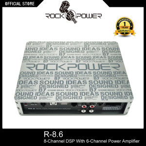 ROCKPOWER Car Audio R-8.6 Plug & Play 8-Channel 31-Band Car DSP Car Digital Signal Processor with 6-Channel Power Car Amplifier/Usb/Bluetooth NO CUTTING WIRE