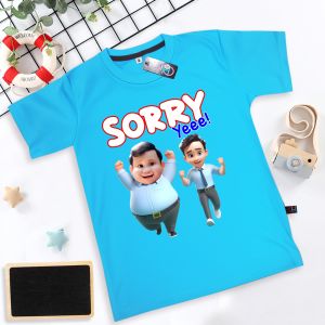 T-shirt Anak Laki-Laki Katun Motif Karakter Ceria Usia 1-9 Tahun - Baju Olahraga & Pantai