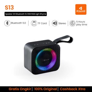 KISONLI Speaker S13 Bluetooth 5.0 8W RGB Light Rhyme Garansi Resmi 1 thn