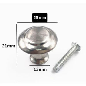 10PCS Núm cửa inox tròn kèm ốc tay nắm kéo các cánh cửa cho đồ dùng nội thất - MOGEE