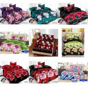 Sarung Kasur Busa Ressleting Sprei Aesthetic Motif bunga dewasa bahan polyester
