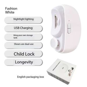 Kids Automatic Nail Grinder Nail Trimmer Safe Baby Nail Clippers Set 2 speed with Nail Cutter Lighting Trimmers Painless Kit Tool