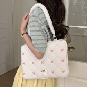 ADDO 11/13/15.6 Inch Laptop Shoulder Bag Bowknot Large Capacity Tablet Sleeve Case Shockproof Laptop Handbag