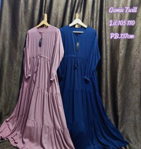 Gamis Maxi Rayon Premium Hidayah Fashion - Dress Muslim Lengan Panjang Ukuran Free Size