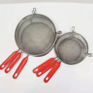 MAKAPAL STAINLESS STEEL STRAINER W/ PLASTIC HANDLE & HOOK FOOD STRAINER OIL STRAINER NOODLE STRAINER