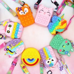 Túi Đeo Pop It Fidget Túi Xách Đeo Cho Bé Bóp Bong Bóng Nhiều Hình Dễ Thương Giúp Trẻ Thích ThúGiúp Giảm Stress