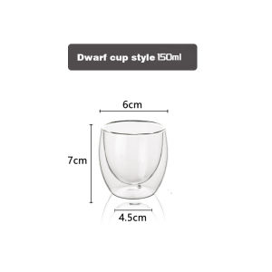 With Handle Double Wall Glass Heat Resistant Coffee Cup Tea wine Cup glass mug Water Cup Drinkware