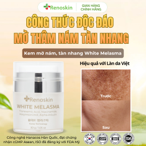 Bộ Sản Phẩm Mờ Nám và Phục Hồi Da Renoskin | Kem White Melasma Serum Tranexamic Melanin Trị Nám B5GF Serum Peptide phục hồi da