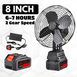Kipas Camping Mini Bateri Tahan Lama 8 Inch Portable Camping Fan Cordless Rechargeable Fan for Home Outdoor