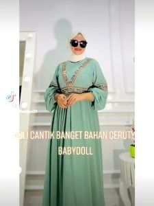 gamis trendy renda tangan balon