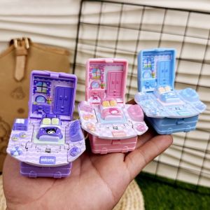 00DANZI00 แบบพกพา พวงกุญแจป๊อปอัพ 3D ซานริโอ เอบีเอส พวงกุญแจขนาดเล็ก ไมเมโลดี้ ธีมห้องนอน ของเล่นคลายเครียด